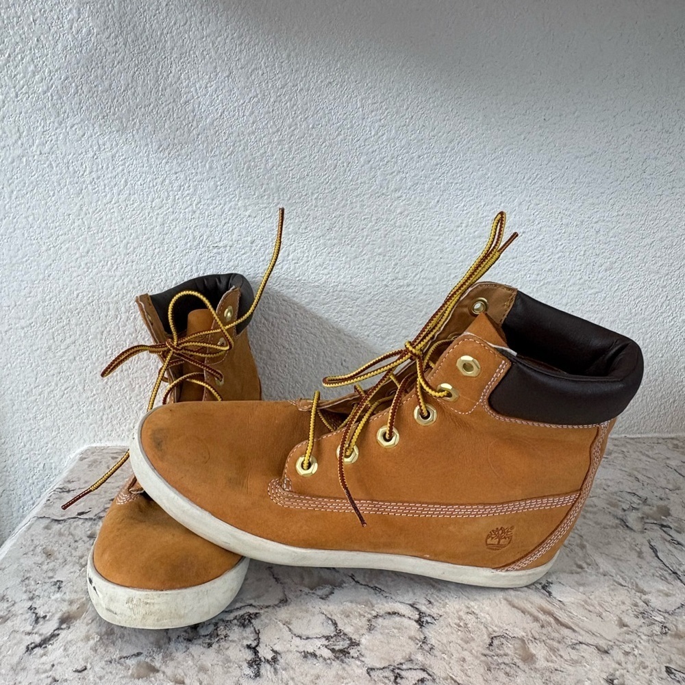 Timberland Brown Leather High-Top Boots